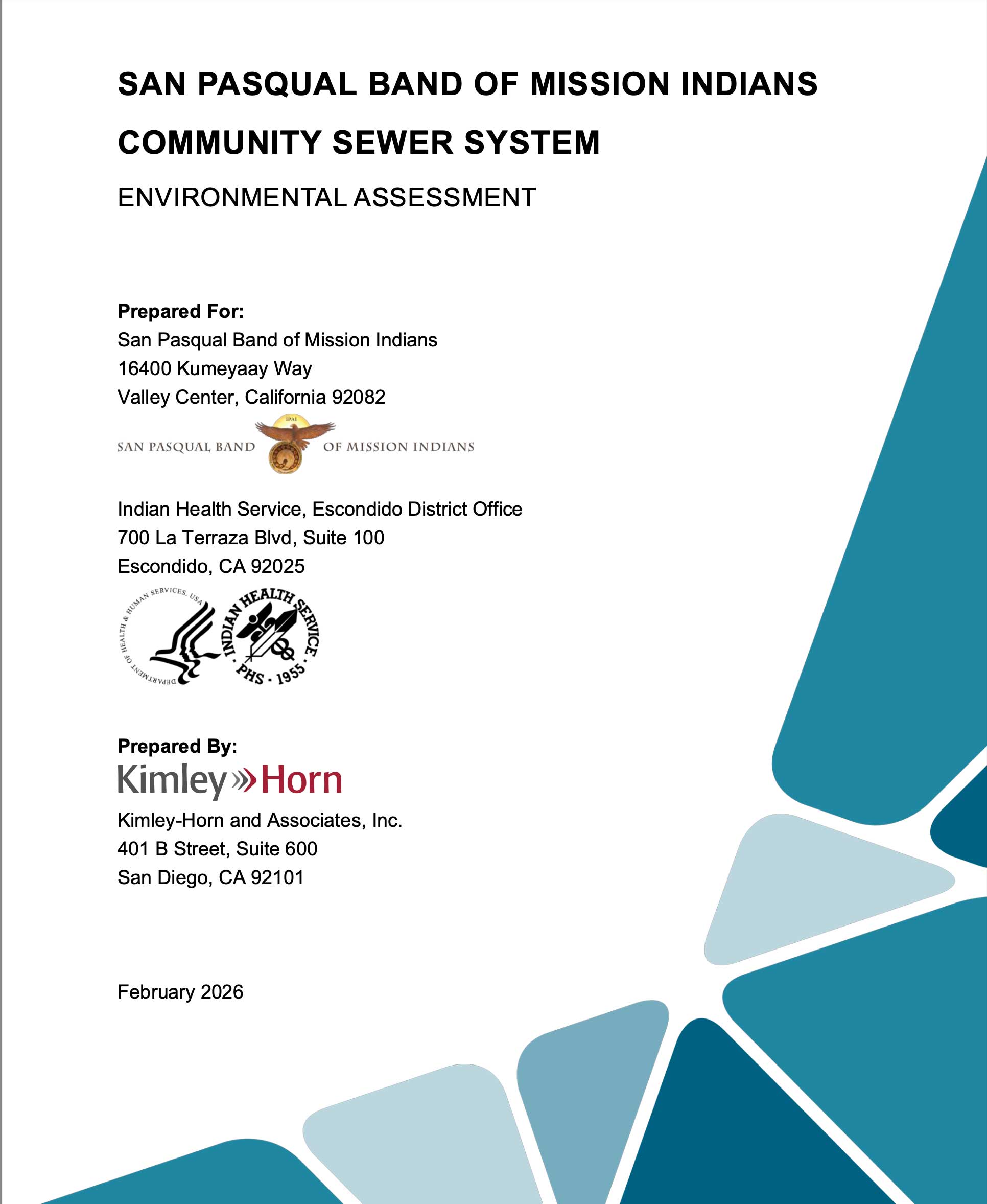 San Pasqual Band of Mission Indians Community Sewer System Environmental Assessment